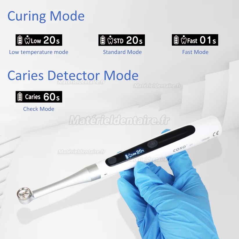 Lampe à photopolymériser dentaire COXO DB686 Q1 - 2500 mW/cm² avec détection des caries